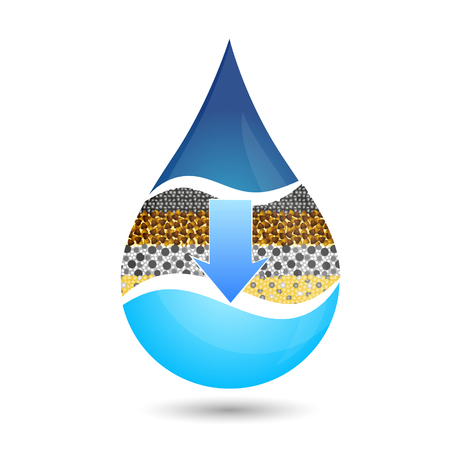 Drop of water symbol for vector filteringのイラスト素材