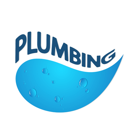 Plumbing for home abstraction with drops of waterのイラスト素材