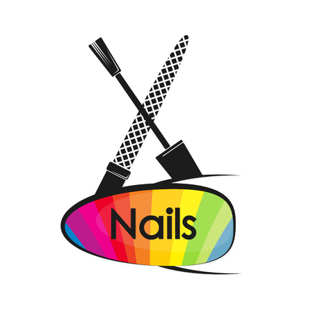 Design for manicure and pedicure nail vectorのイラスト素材