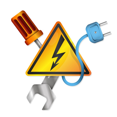 Electricity with vector symbols toolのイラスト素材