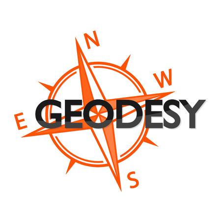 Geodesy and wind rose symbol.のイラスト素材