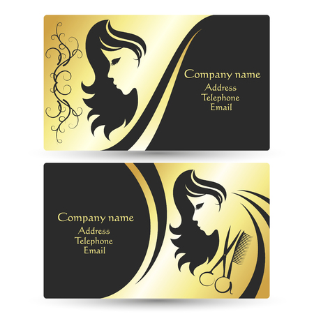 Business card for beauty salon and hairdresser conceptのイラスト素材