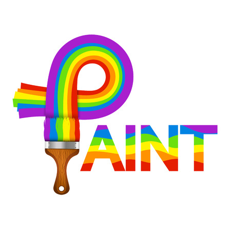 Paint the inscription vector symbolのイラスト素材