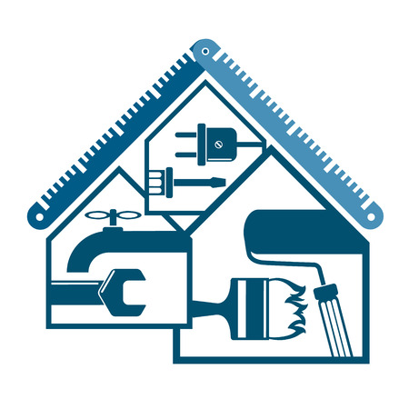 Repair and maintenance of home symbol for businessのイラスト素材