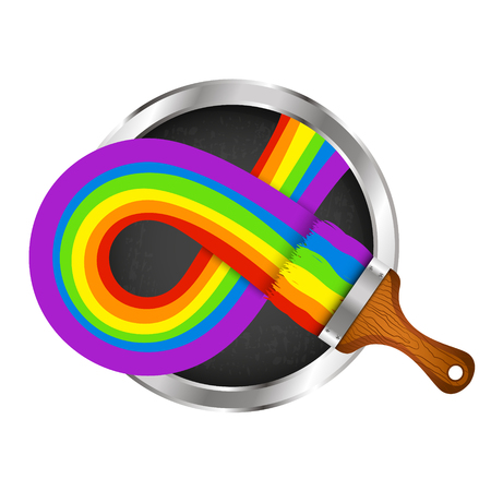 Brush with paint icon.のイラスト素材