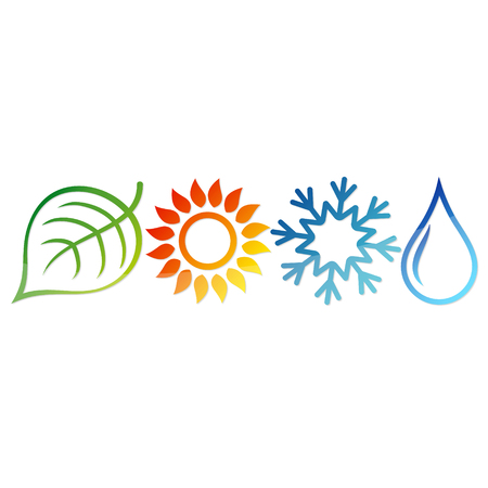 Alternative energy sources vector symbolsのイラスト素材