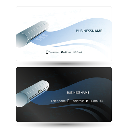 Air conditioning concept business cardのイラスト素材