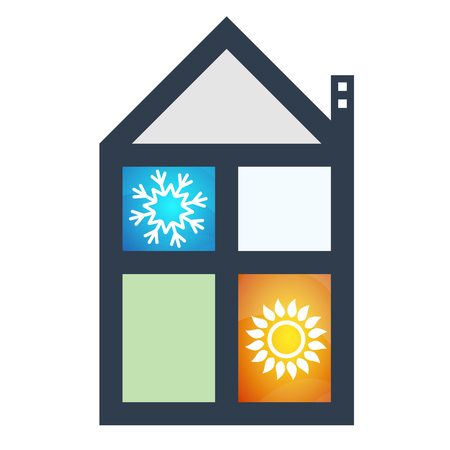 Air conditioner for home symbolのイラスト素材