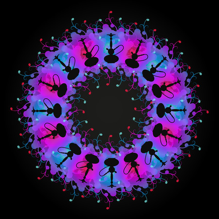Abstraction for hookah smoking and relaxation vectorのイラスト素材
