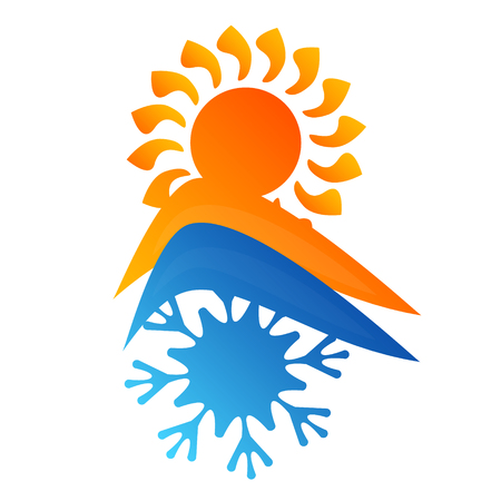 Symbol for air conditioner house vectorのイラスト素材