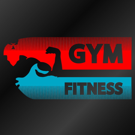 Gym and fitness workout bannerのイラスト素材