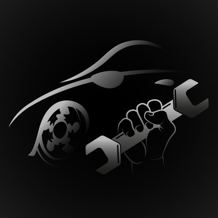 Auto repair design for car workshopのイラスト素材