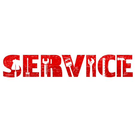 Service and maintenance with vector toolのイラスト素材