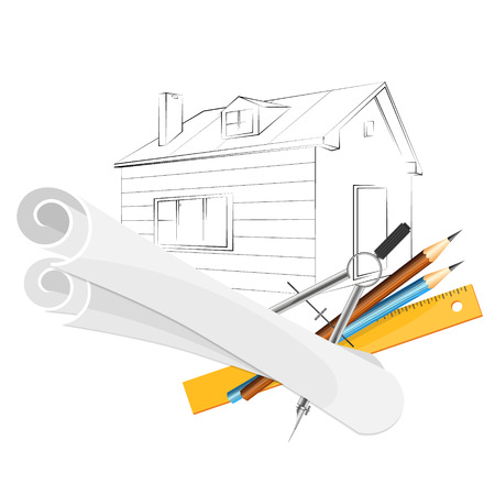 Engineering project at home design for businessのイラスト素材