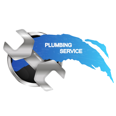 Wrench plumbing repair and maintenance symbolのイラスト素材