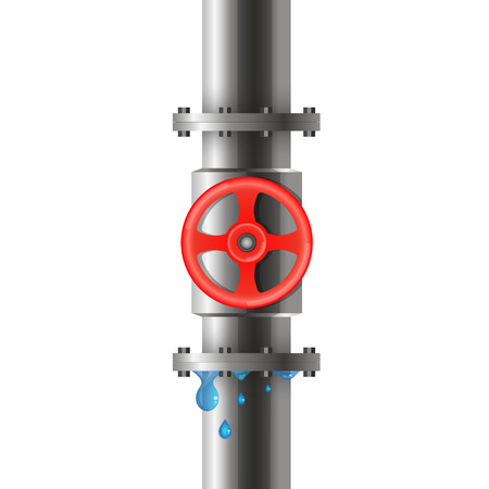 Crack in water pipeのイラスト素材