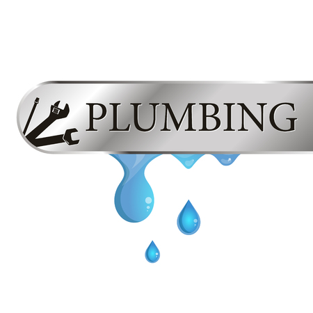Plumbing repair and service design vectorのイラスト素材