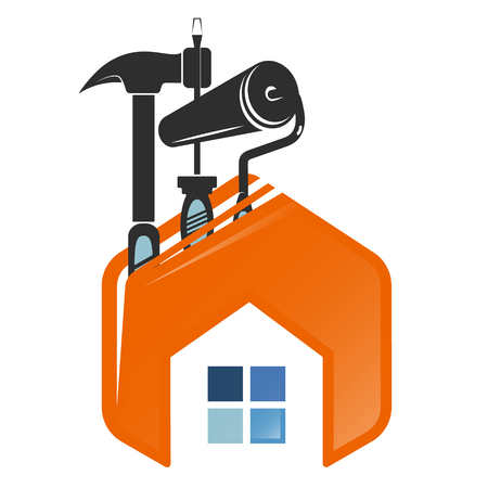 Repair and service home symbol with toolのイラスト素材