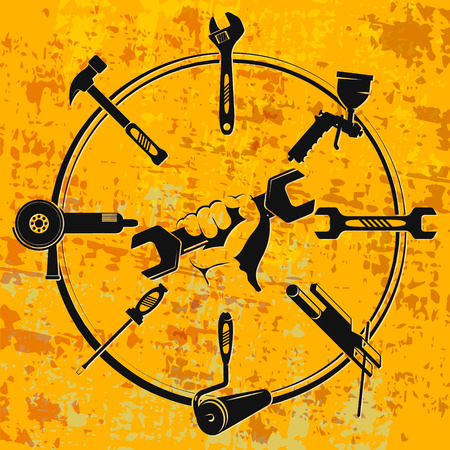 Set for repair and maintenanceのイラスト素材
