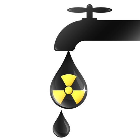 A drop of contaminated water from the tapのイラスト素材