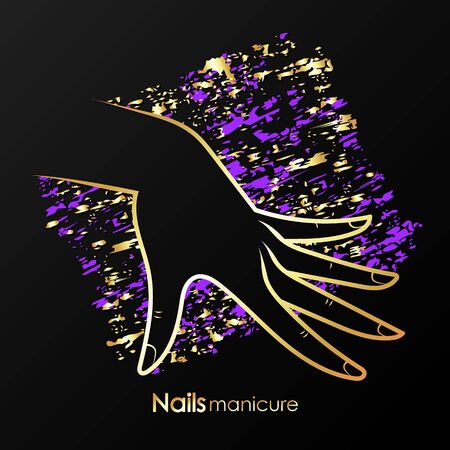 Beautiful design for female care for nail care.のイラスト素材