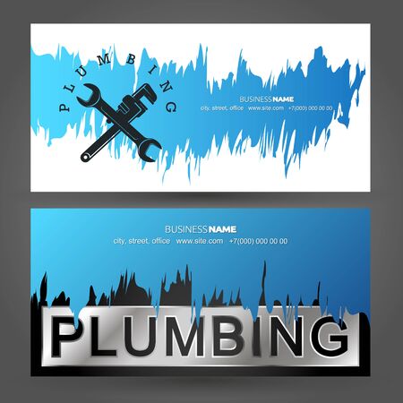 Plumbing business card for repair and maintenanceのイラスト素材