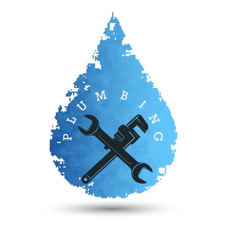 Symbol for plumbing repair and maintenanceのイラスト素材