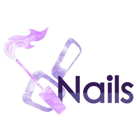 Nails manicure care and painting symbol for stylistのイラスト素材