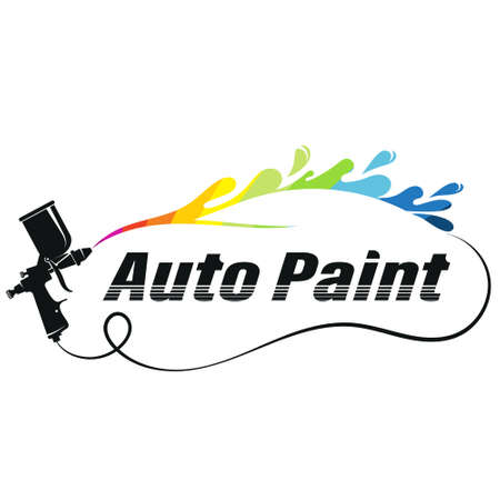 Atomizer colored car paintingのイラスト素材