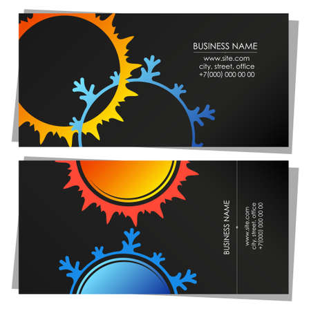 Air conditioning system business cardのイラスト素材
