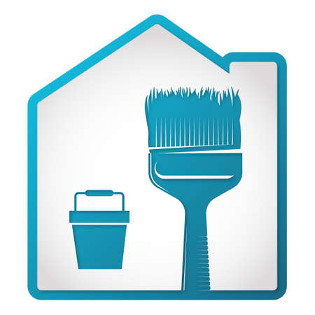 Hammer screwdriver brush and wrench repair symbolのイラスト素材