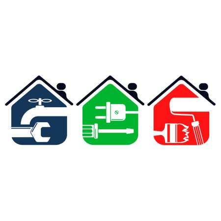 Symbols for home repair and serviceのイラスト素材