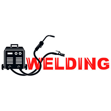 Welding and repair work symbol. electric welding machine silhouetteのイラスト素材