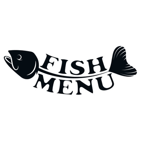Fish menu design for restaurant and fish dishesのイラスト素材