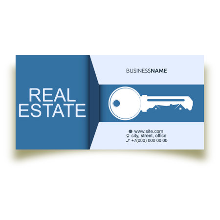 Business card concept construction and sale of real estateのイラスト素材