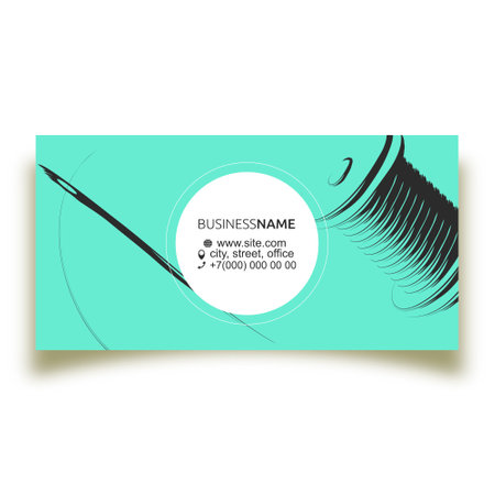 Cutting and sewing business card conceptのイラスト素材