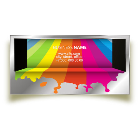 Business card for painting with a rollerのイラスト素材