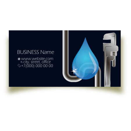 Business card plumbing repair and maintenanceのイラスト素材