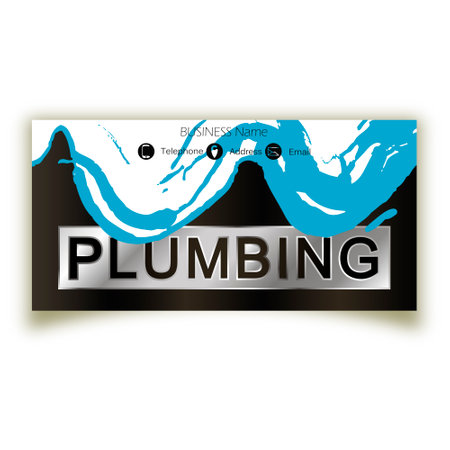 Plumbing business card designのイラスト素材