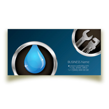 Plumber business card conceptのイラスト素材