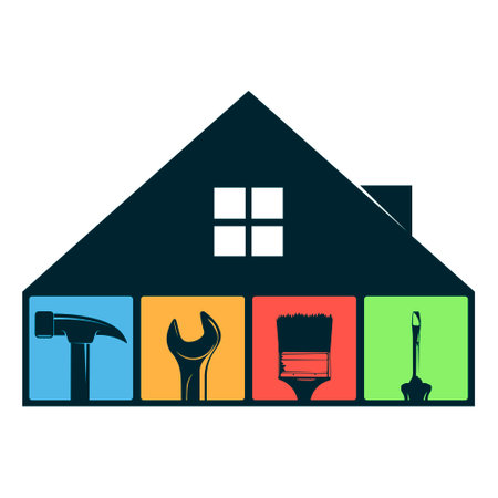 House and building repair tool. Design for repair and serviceの写真素材