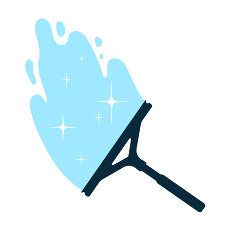 Scraper for washing and cleaning window glass symbolの写真素材