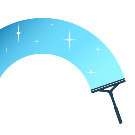 Washing and cleaning symbol, scraper with water mark