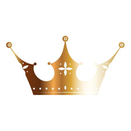 Unique beautiful golden crown with pattern designの写真素材