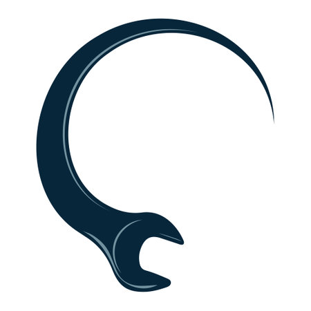 Wrench tool symbol for repair and serviceの写真素材