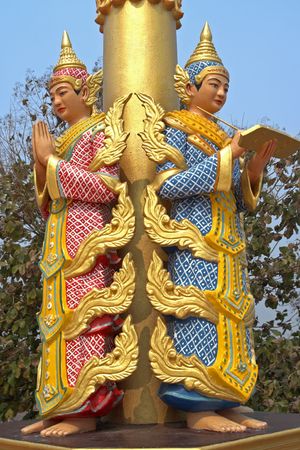Tachileik Shwedagon Statues, Burmaの写真素材