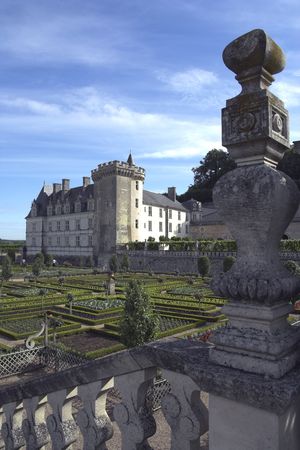 Chateau de Villandry & Gardens, Loire, Franceの写真素材