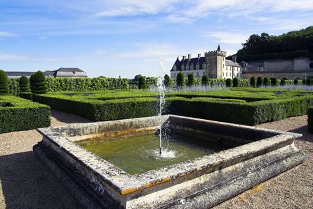 Chateau de Villandry & Gardens, Loire, Franceの写真素材