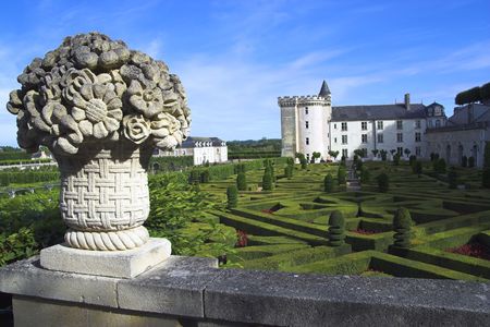 Chateau de Villandry, Loire, Franceの写真素材