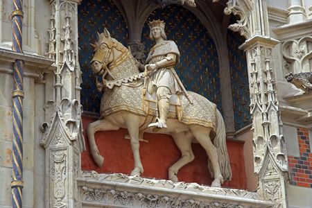 Statue of Louis XII, Blois, Franceの写真素材